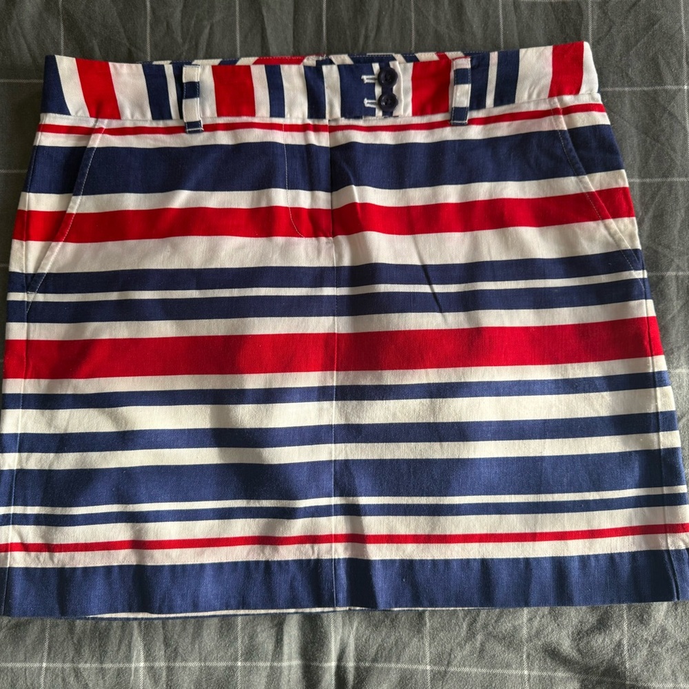 Vineyard Vines Red and White Mini Pencil Skirt